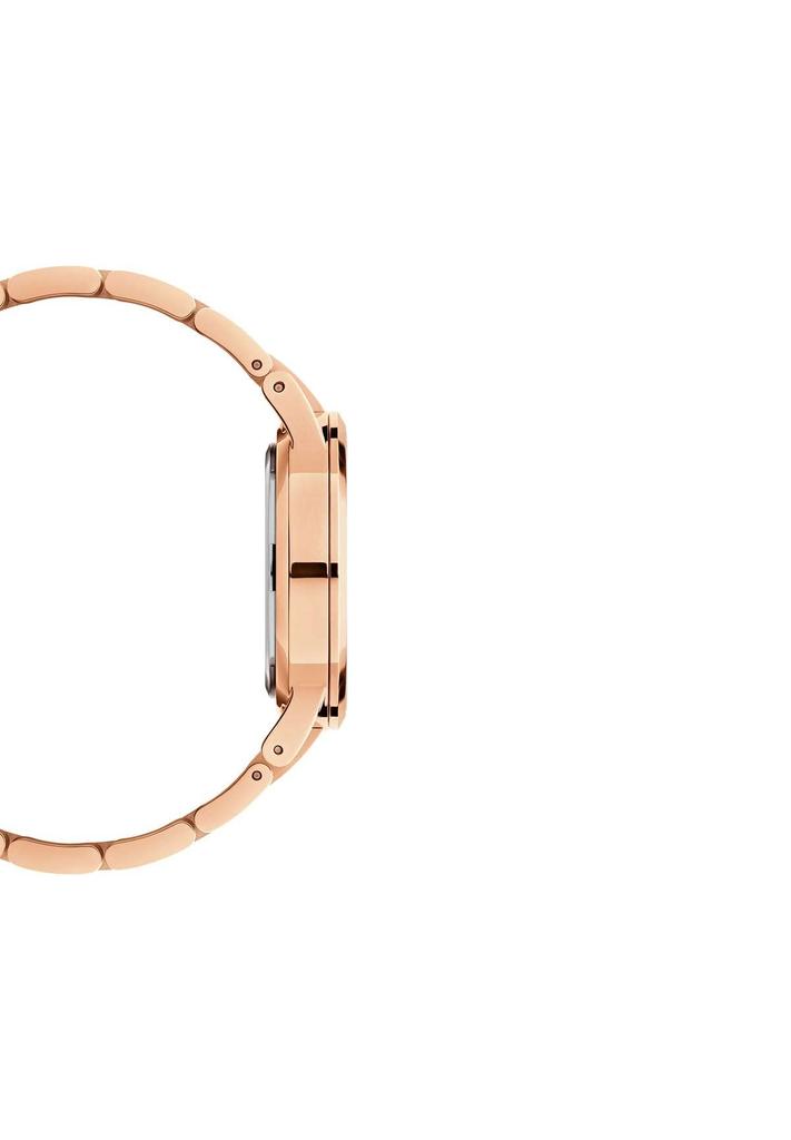 Daniel Wellington Iconic Link Wristwatch 40mm Rose Gold Silver Stainless Steel Link Bracelet Rose Gold Brown