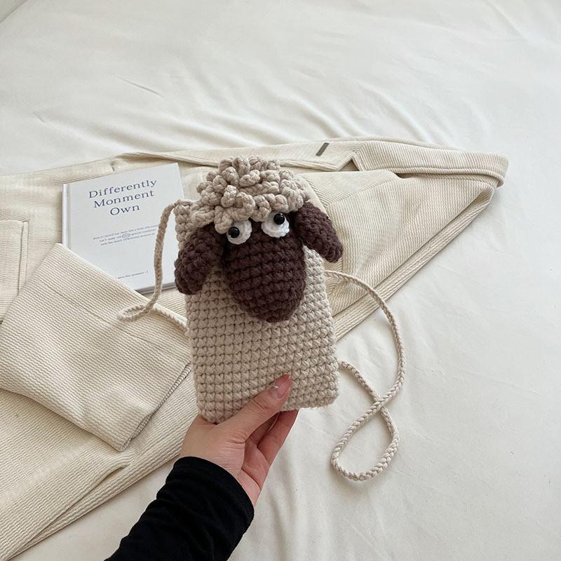 Adorable Handcrafted Knitted Mini Crossbody Bag For Kids Perfect For Outdoor Use