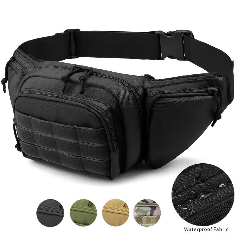 Packs for Men Nylon Shoulder Hiking Tactical Multi-function Waist Pack Fanny Mobile Phone Bag Sports High-capacity Waist Bag
