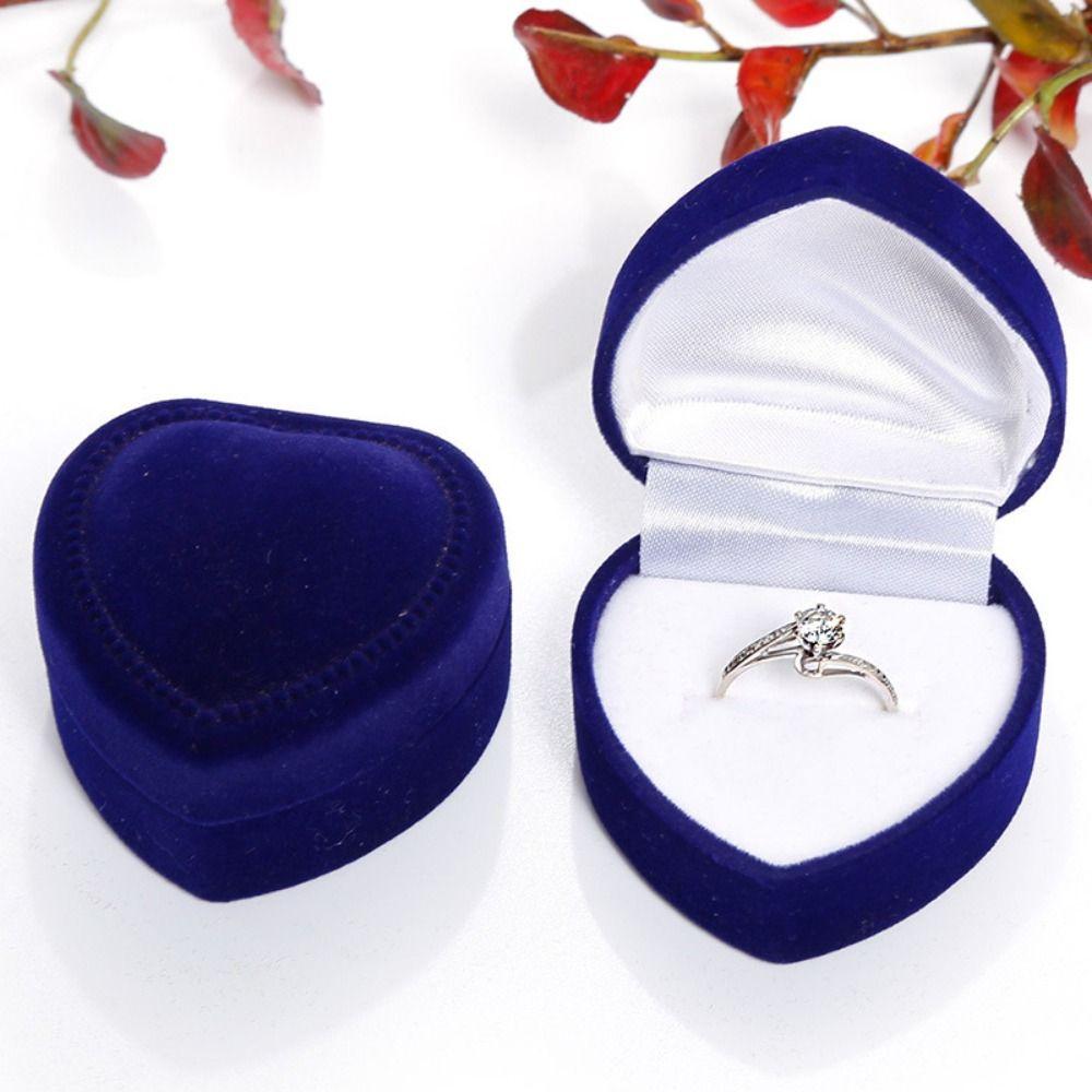 Storage Box Engagement Ring Box Velvet Jewelry Display Case Durable Love Velvet Ring Box Travel
