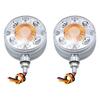2 светодиодных круглых фонаря для установки на платформу, крыло, грузовик, прицеп, с двухсторонним указателем поворота и стоп-сигналом