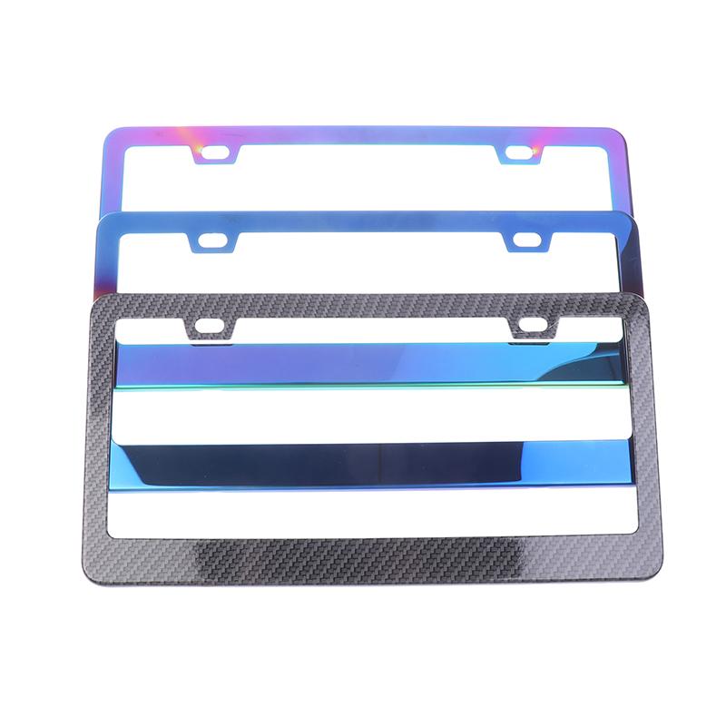 1PC Stainless Steel License Plate Frame Suitable For US Regulations Car License Plate Frame Auto Modification Parts