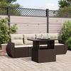 VidaXL Garden Lounge Set with Cushions 5 Pcs Brown Wicker 3268363