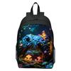 Game Controller Print Backpack for Boys Girls Elementary School 1-3 Grade Cartoon Shoulder Bag Casual Lightweight Blue