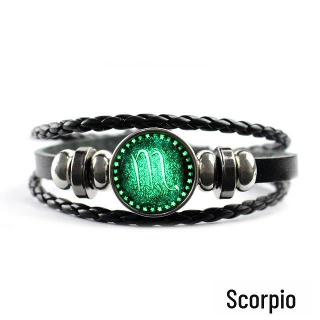 Кожаные браслеты со знаком зодиака - европейские и американские многослойные парные браслеты своими руками