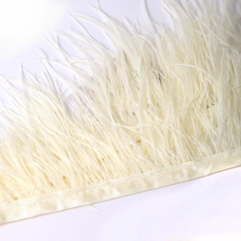 Платье из страусиных перьев 8-10 см, модное украшение, ткань с перьями и кисточками, аксессуары для одежды 