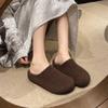 Korean Version of Casual Fluffy Slippers Women's 2025 New Winter New Outer Wear Lazy Plush Bag Head Half Drag Muller Shoes