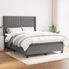 3131586 vidaXL Divan Bed with Mattress Dark Grey 140x190cm Fabric