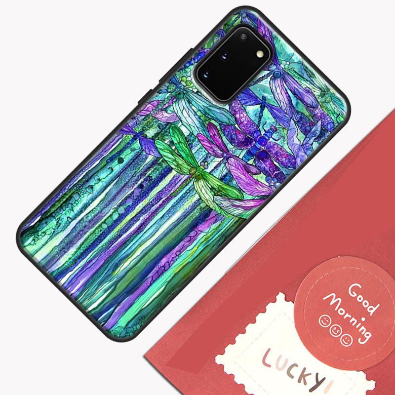 Чехол 'Стрекоза' для Samsung Galaxy S22 S21 S23 Ultra Note 20 S8 S9 S10 Note 10 Plus S20 FE Задняя крышка