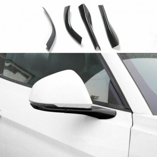 Rearview Mirror Base Trim Decor Strip Cover Bezels for Ford Mustang 2015+ Black