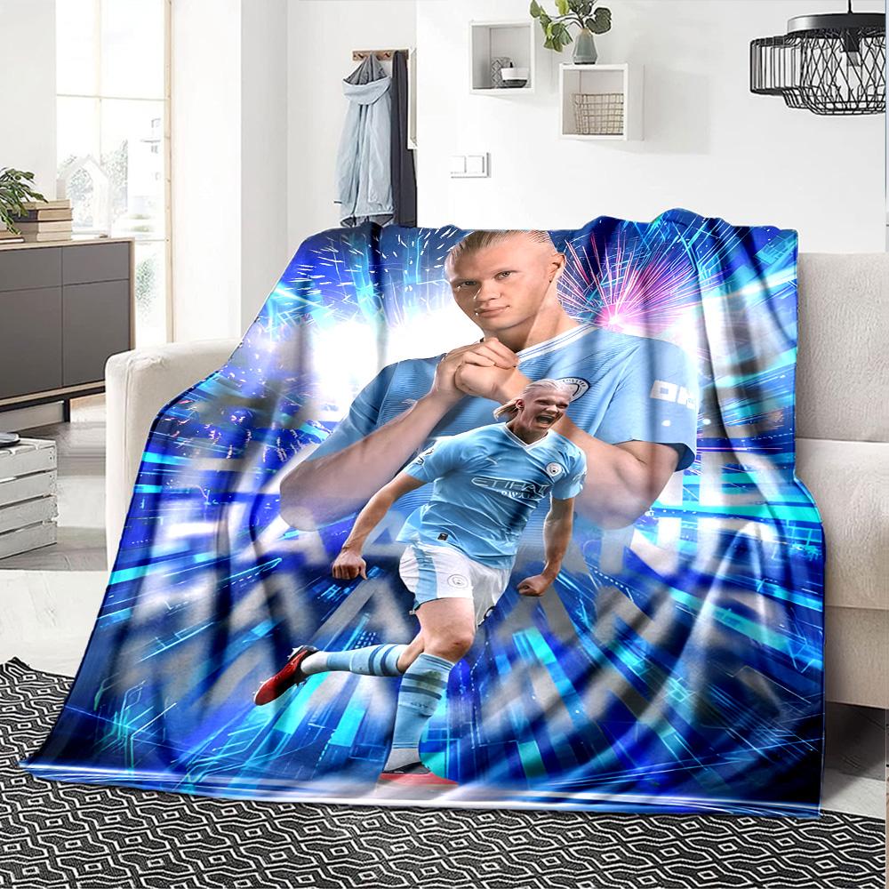 1pc Haaland9 Blanket, Gift, for Men and Women, Soft Blanket, Good for Sofa Bed Couch Travel, Lightweight Flannel Blanket