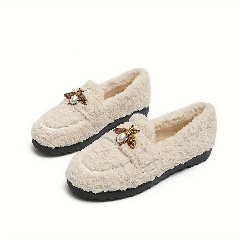 Женские ботинки из стриженого флиса для зимней носки 2025 корейский стиль плоская подошва влагоотводящие теплые удобные