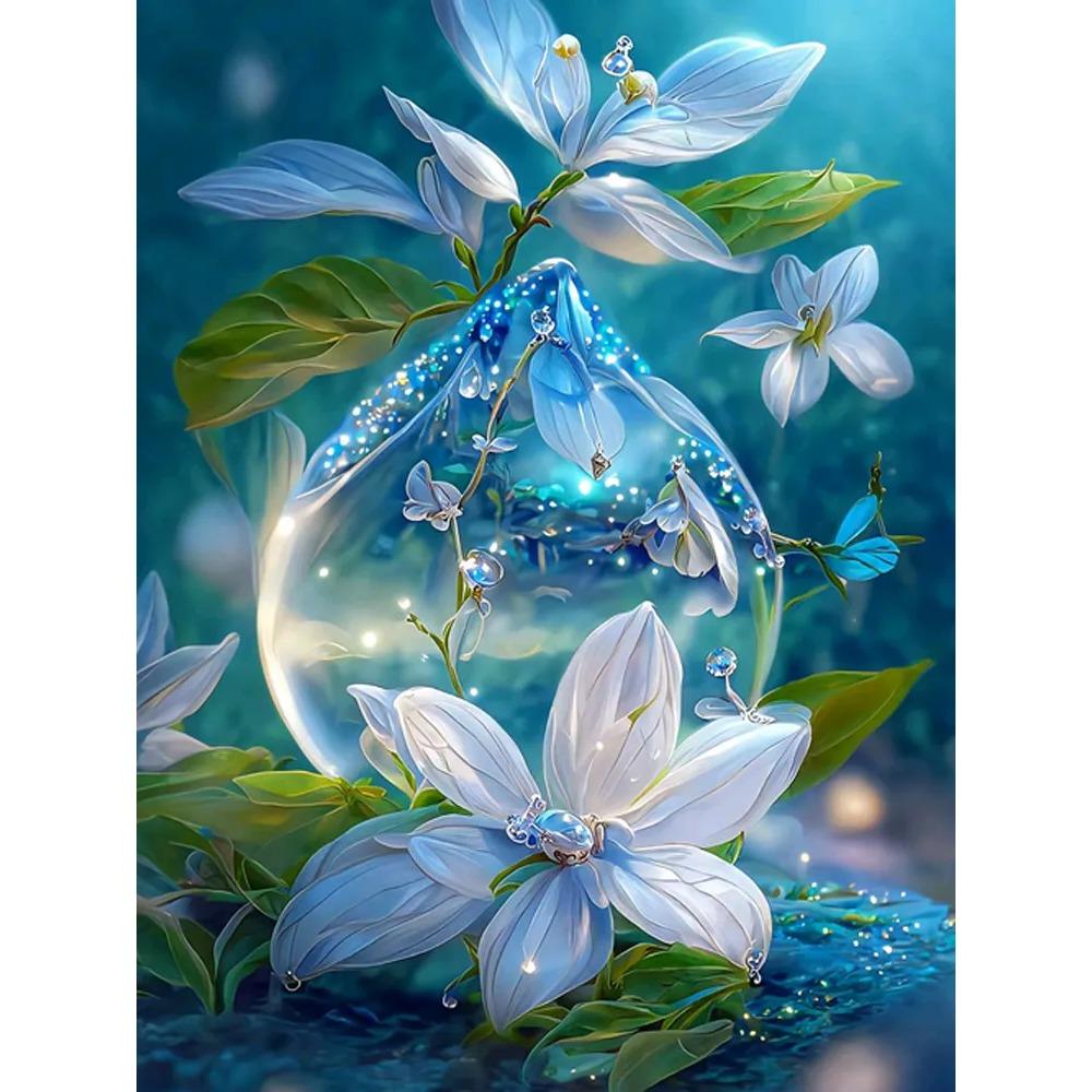 Алмазная картина, полная дрель, красивая круглая алмазная живопись, ручная работа, кои, синий цветок, животное, сделай сам, алмазная мозаика, картина, украшение для дома