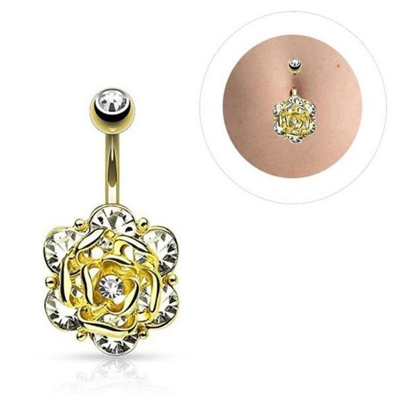 Пирсинг на пупок из нержавеющей стали