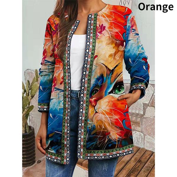 Женская мода, винтажный этнический стиль, цветочный принт, большие размеры, куртки из тесьмы с лентами, кардиган с этническим узором, верхняя одежда