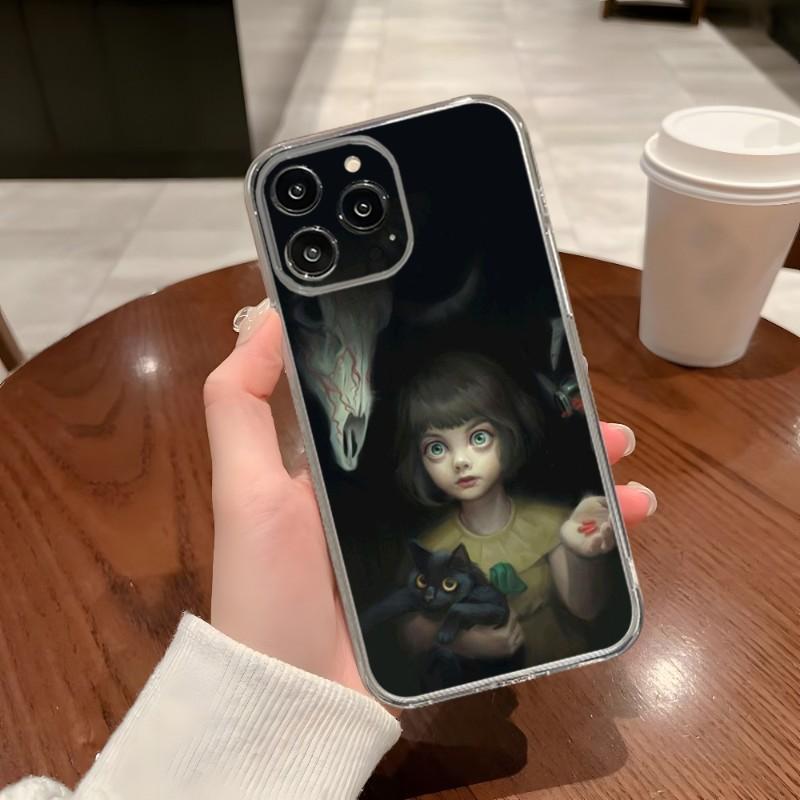 Чехол для телефона Fran Bow для iPhone 15 14 Pro 13 Mini 11 12 Max Xr X Xs 7 8 Plus 6 Прозрачный силиконовый чехол
