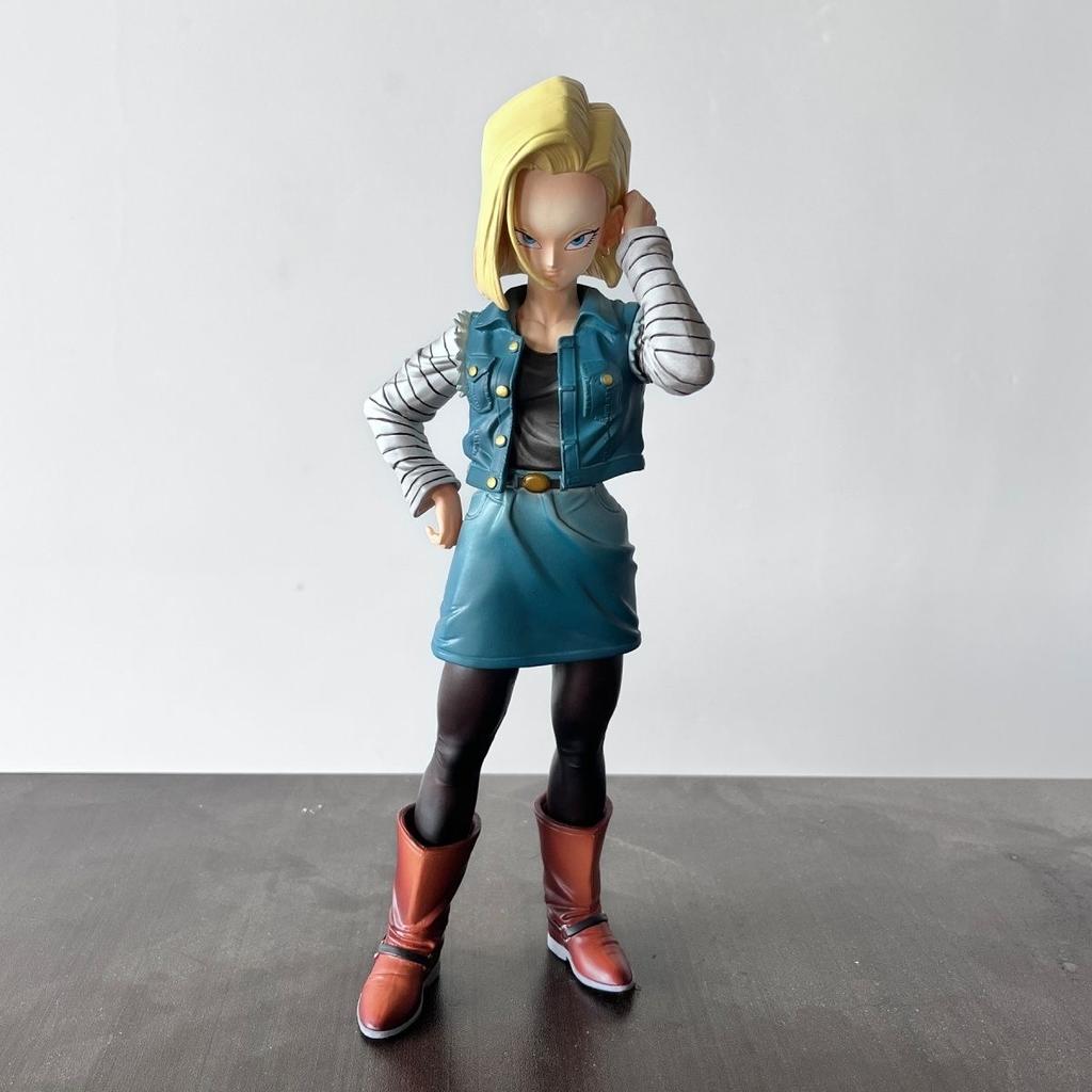 Фигурка Android 18 из Dragon Ball Z, ПВХ, с подвижными суставами, 27 см, модель персонажа аниме, изысканное украшение для рабочего стола, коллекционный подарок