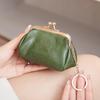 2023 Retro Clip Coin Purse: Small, Portable, Solid Color PU Key Bag for Versatile Storage