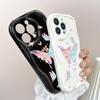 Cute Cartoon Pattern Cream Texture Casing Wavy Edge Soft Silicone Cover Phone Case for Huawei Honor Infinix Tecno iPhone
