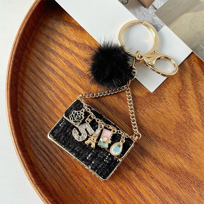 Металлический Брелок для Сумки Люкс Форма Сумки из Кожи Женский Высококачественный Шарм Декорация Поддерживает Печать Леопардовая Кожаная Сумка