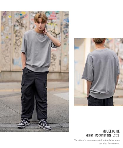 Improves SIDEWAYSTANCE Men's Solid Short Sleeve Sweatshirt, Purple