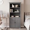 VidaXL BODO Bookcase Grey 80 X 40 X 172 Cm Solid Pine Wood 355058
