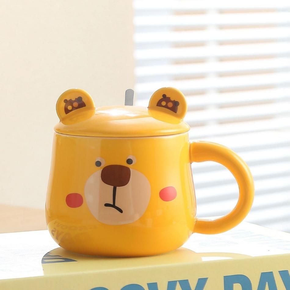 Персонализированная креативная керамическая кружка с изображением медведя из мультфильма Ins, высококачественная домашняя питьевая вода, чашка для кофе и молока