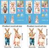 Waterproof Easter Door Stickers Creative Easter Bunny Static Cling Decal  Festive Decorations
