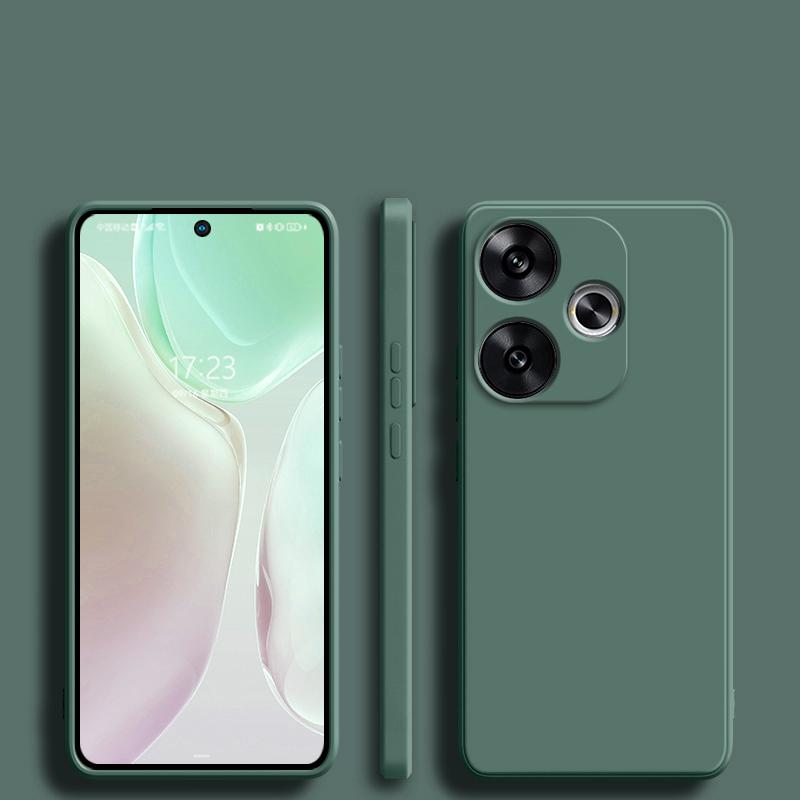 Для Redmi Turbo 3 Turbo3 чехол жидкий силиконовый защитный чехол для камеры задняя крышка телефона чехол для Xiaomi Redmi Turbo 3 Turbo3 мягкий чехол из ТПУ