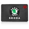AAFO1 Car Mobile Phone Mat Dashboard Mat Rubber Mat  Non-Slip Pad For Skoda Octavia Rapid Kodiaq Karoq Superb Fabia Kamiq VisionS