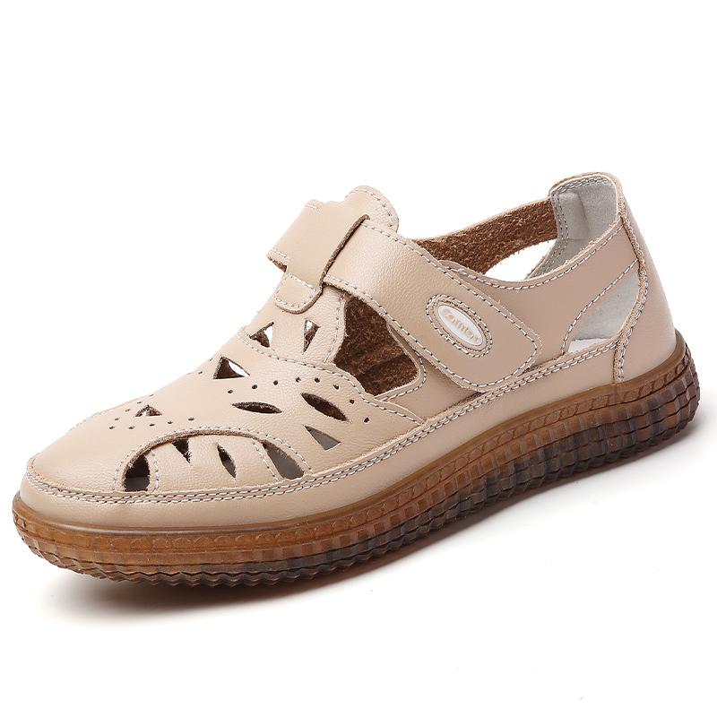 Летние женские римские сандалии Mary Jane Beach Shoes Closed Toe Casual Soft Walking Sandals for Girl Plus Size