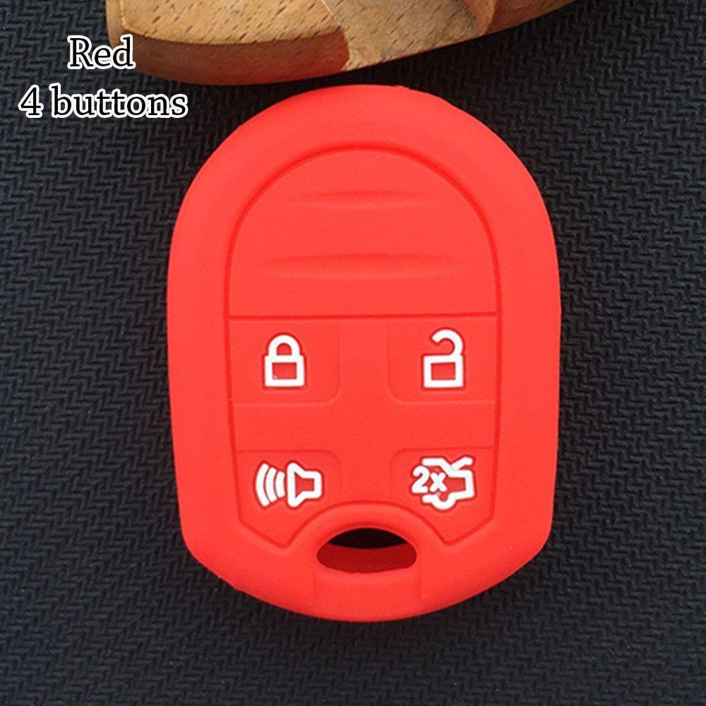 Silicone Silicone Case 4/5 Buttons Car Key Box Accessories Car Key Cover for Ford Car