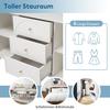 Storage Cabinet Chest of Drawers with 2 Doors 3 Heightened Legs Height-adjustable Shelf Leg Storing Wood Living Room TV Stand Console Table