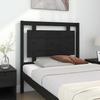 Headboard in Black 95.5 x 4 x 100 cm Solid Pine Wood