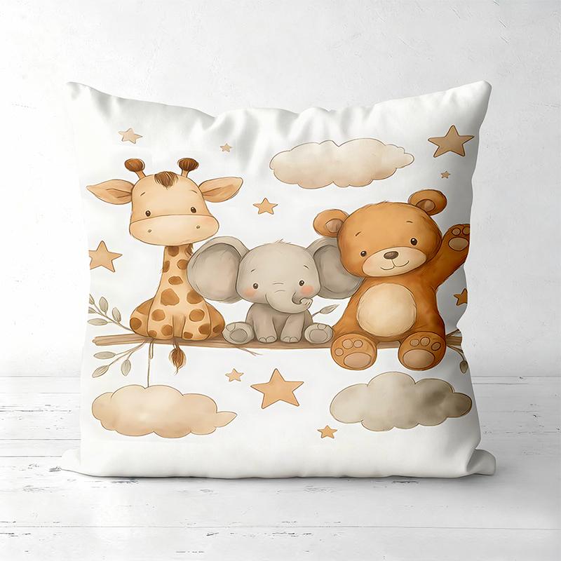 Cute Animal Print Throw Pillows For Home Decor Polyester pillowcase, sofa decorative cushion cov Headboard Pillow