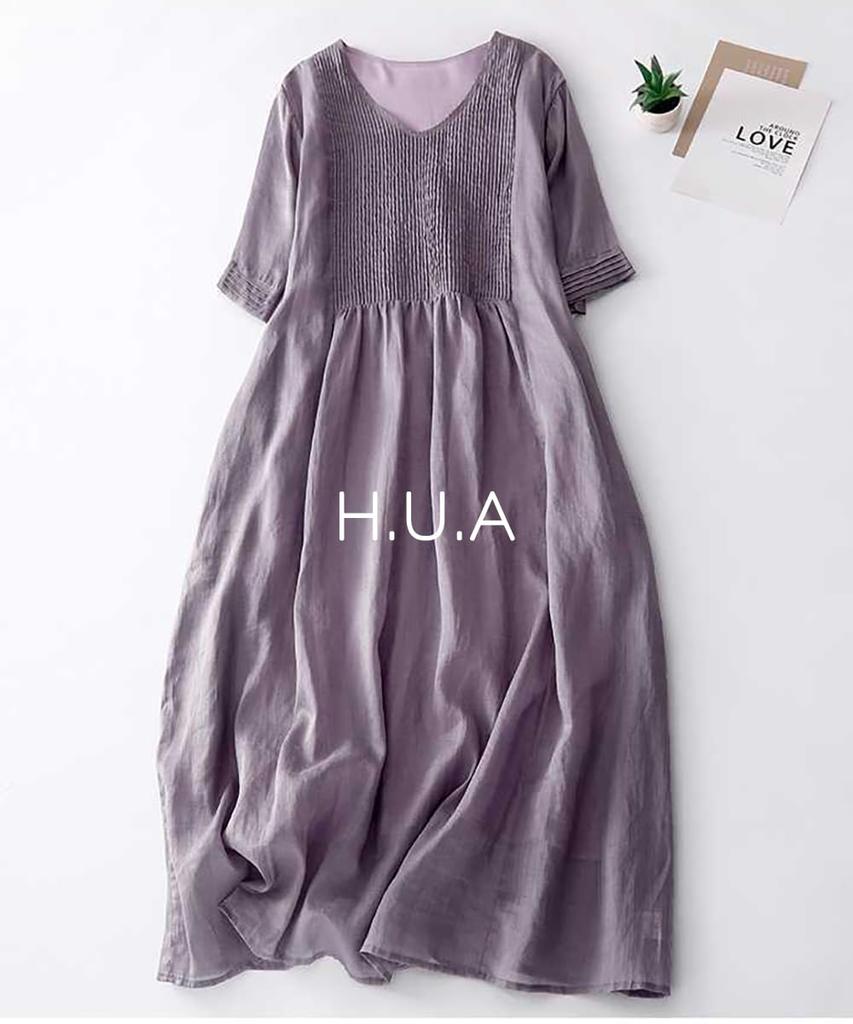 Макси Длинное Макси Плюс Расслабленное H.U.A Женское Платье, Платье, Размер, Посадка, V-образный вырез, Без рукавов, Курортное, Весна/Лето, TC/XL