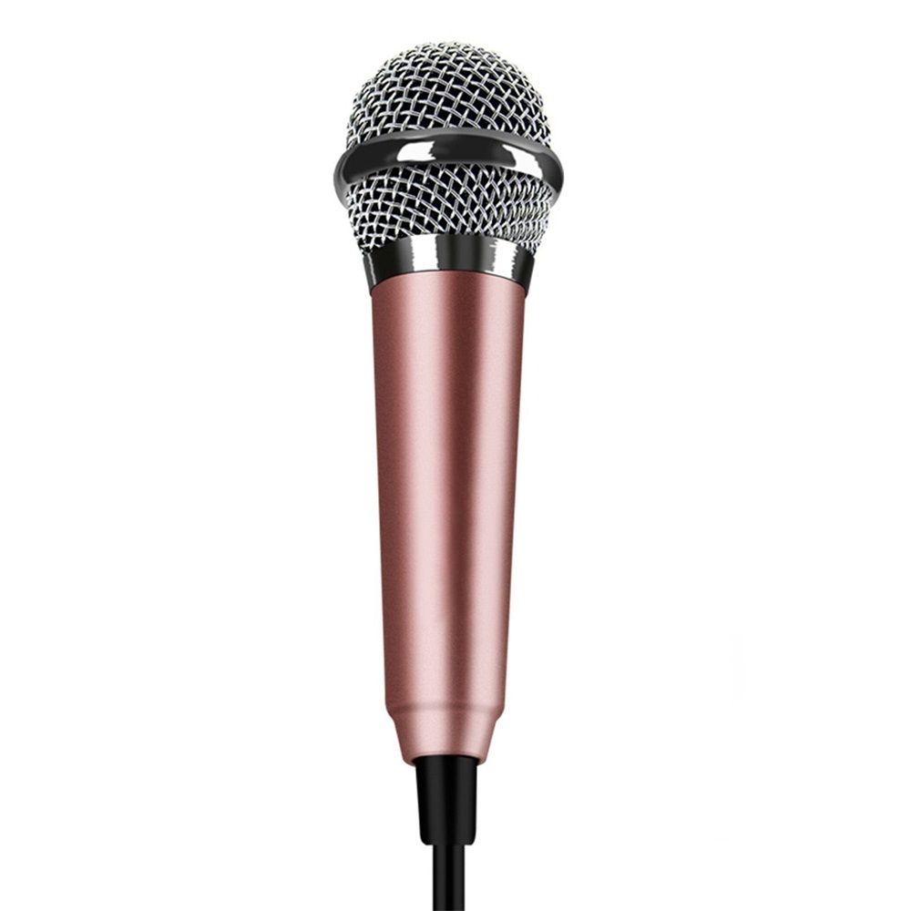New Mic Stereo Condenser Karaoke 3.5mm Wired Mini Microphone