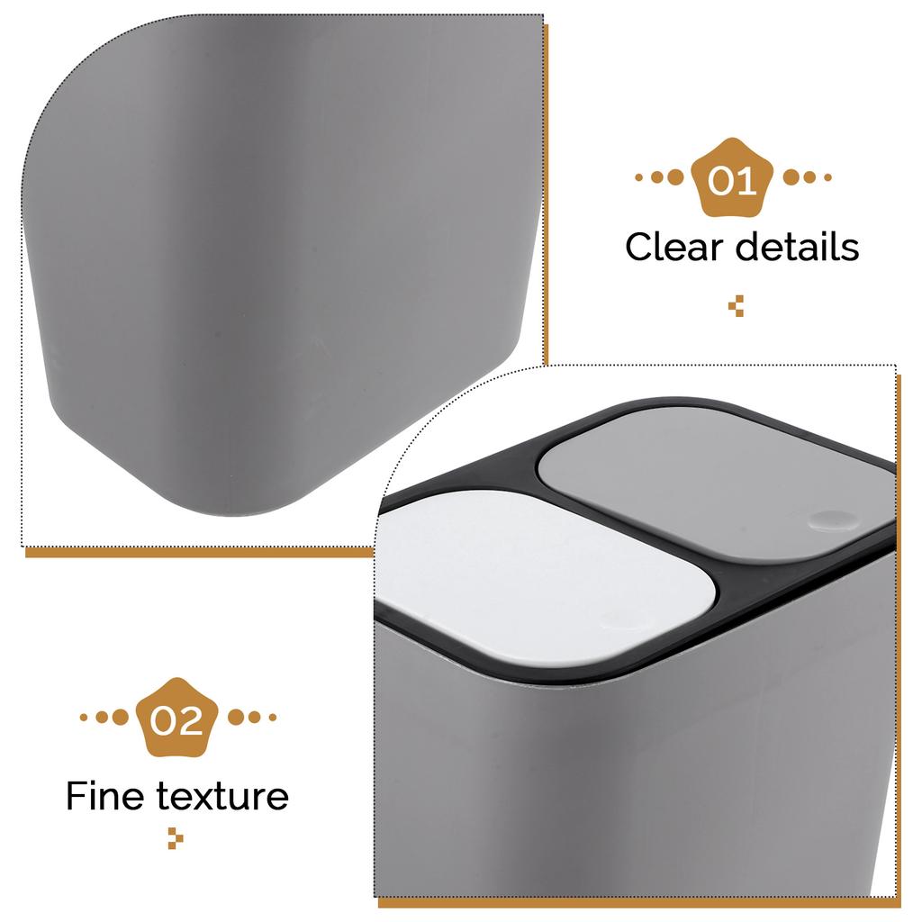 Двойной ствол для раздельного сбора влажного и сухого мусора, офисный мусор для макулатуры, корзина для мусора, контейнеры из АБС-пластика, кухонная переработка отходов