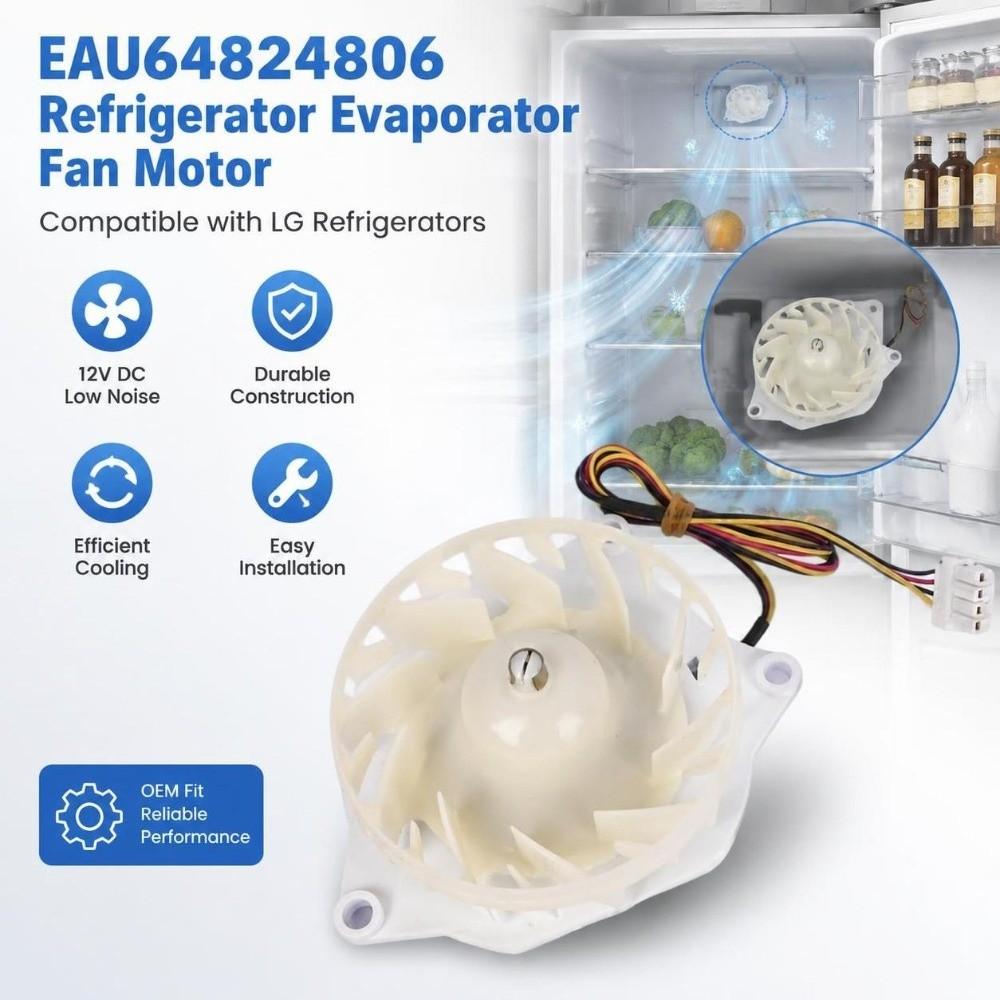 White Refrigerator Evaporator Fan Motor for LG EAU64824806 Refrigerator Cooling System