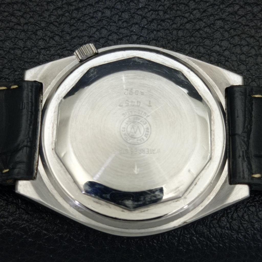 ВИНТАЖНЫЕ АВТОМАТИЧЕСКИЕ ШВЕЙЦАРСКИЕ МУЖСКИЕ ЧАСЫ WEST END WATCH CO С ЧЕРНЫМ ЦВЕТОМ ЦИФЕРБЛАТА a700149-5