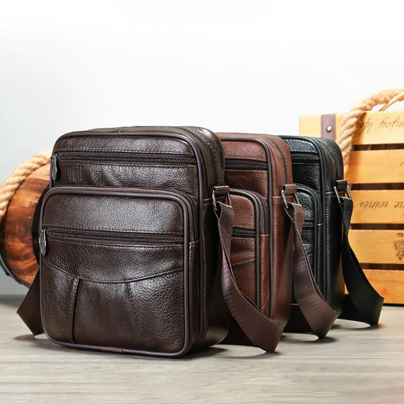 Новая вертикальная мужская сумка через плечо из натуральной кожи, повседневная сумка через плечо из натуральной кожи, регулируемая сумка через плечо для деловых поездок и поездок на работу из кожи