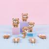 Pink Blue Bear Cake Decorations Mini Bear Figurine cake toppers for baby shower Boy Girl First Birthday Party Decorations Kids