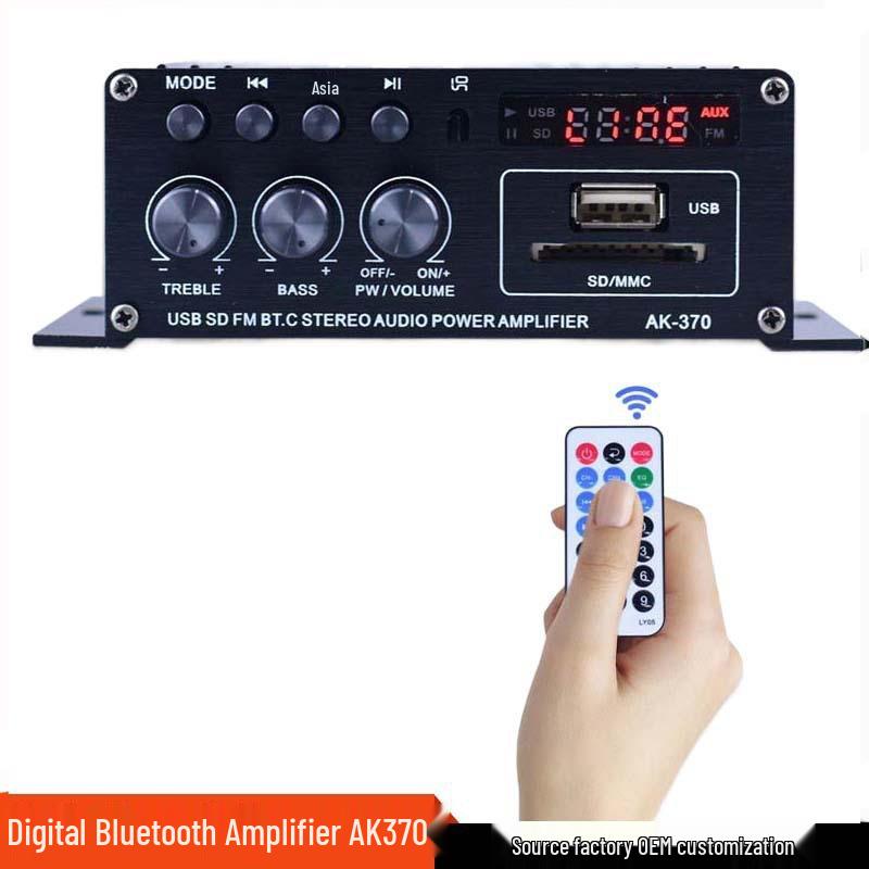 Bluetooth-усилитель AK-370: Дом, KTV, Автомобильный аудиоплеер 12В