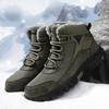 Hiking Large Size Snow Boots Northeast Men's Velvet Thickened Sports Shoes Waterproof, Cold-resistant and Warm High-top Cotton Boots Men