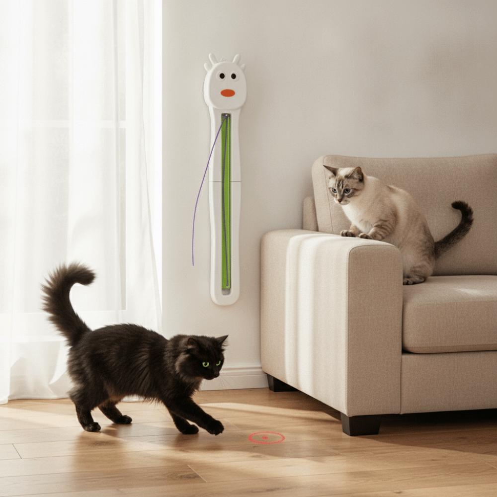 Automatic Cartoon Flying Rope Cat Toy USB Charging Interactive Cat Toy Indoor Play