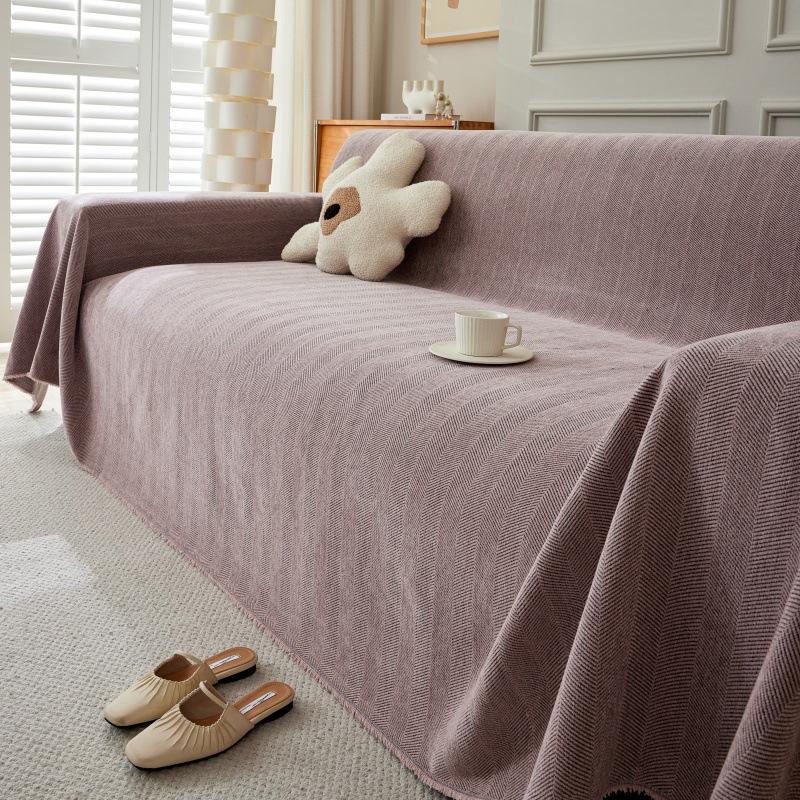 Простой однотонный узор в елочку, расширенный чехол для дивана, полотенце, тканевая подушка для дивана, универсальный чехол для дивана с полным покрытием, задняя бабка, четыре сезона