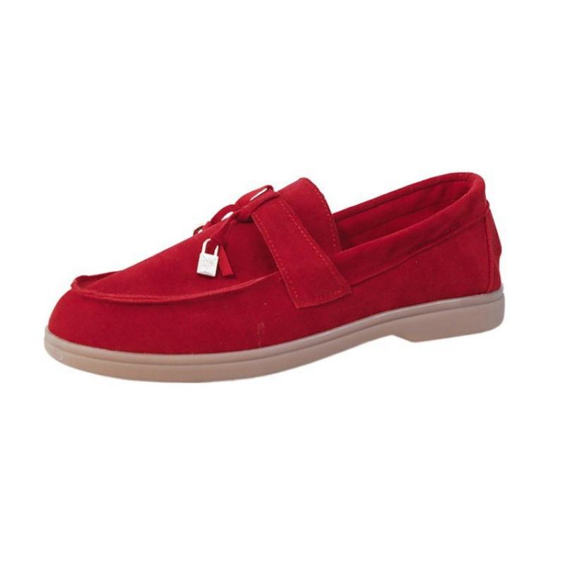 Туфли на платформе, женские лоферы, туфли на плоской подошве, женские новые замшевые повседневные туфли, большие размеры 35–43, повседневная обувь, кроссовки