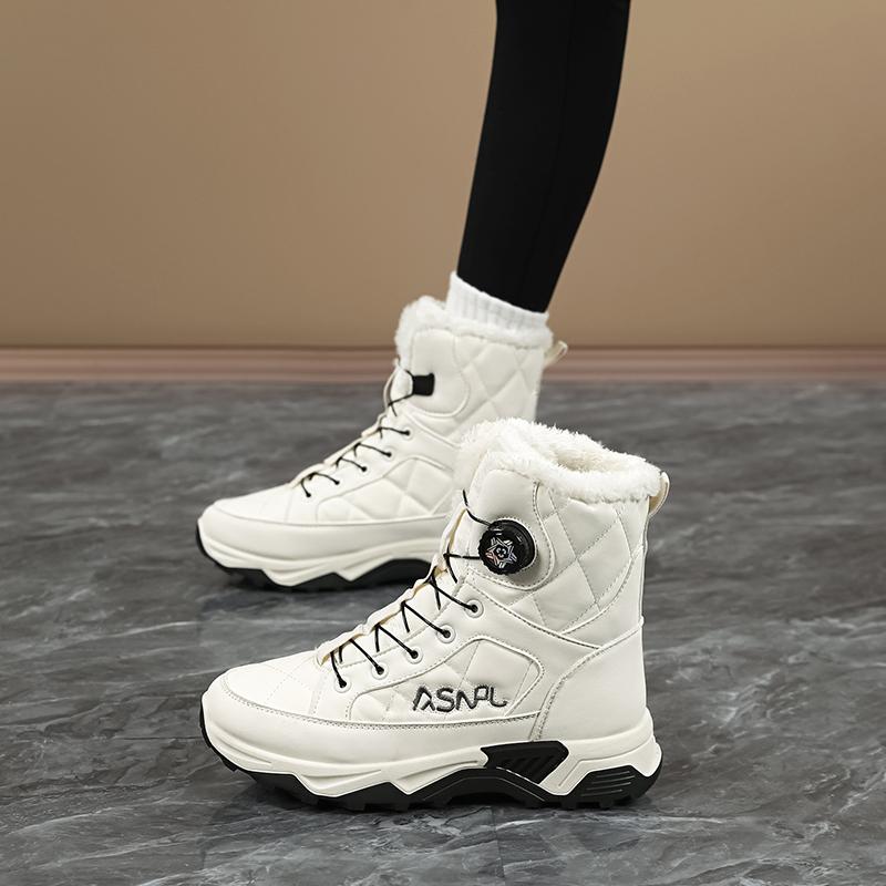 TUINANLE Высококачественные мужские зимние ботинки Теплые плюшевые зимние ботинки Уличные зимние ботинки Женские Нескользящие ботинки на платформе