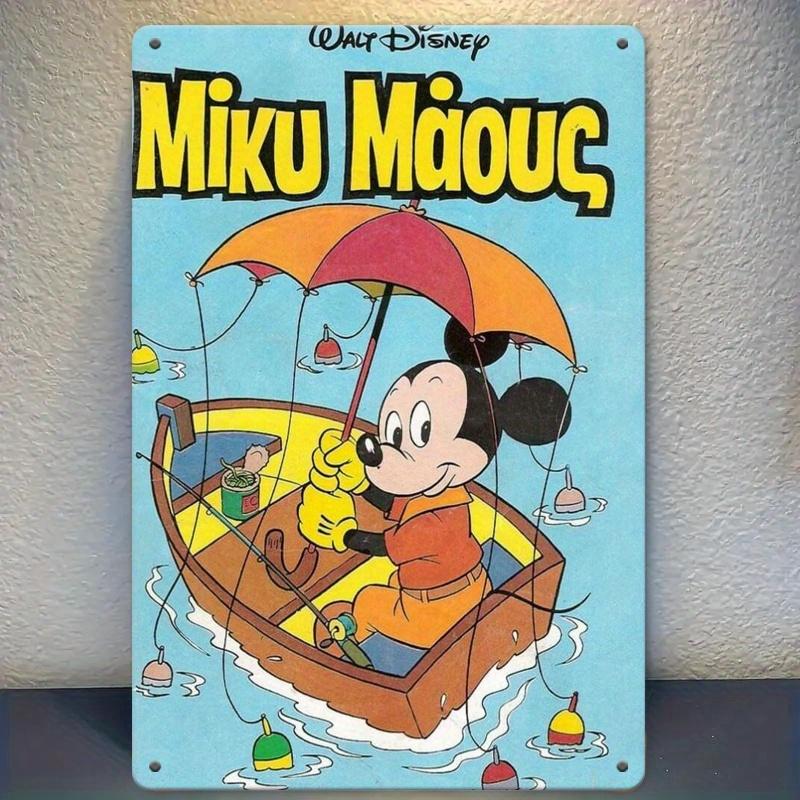 Miniso Mickey Colorful & Creative Bar Metal Sign, Retro Plaque, Sign, Alcohol Drinker, Pub, Club, Kitchen Wall Decoration