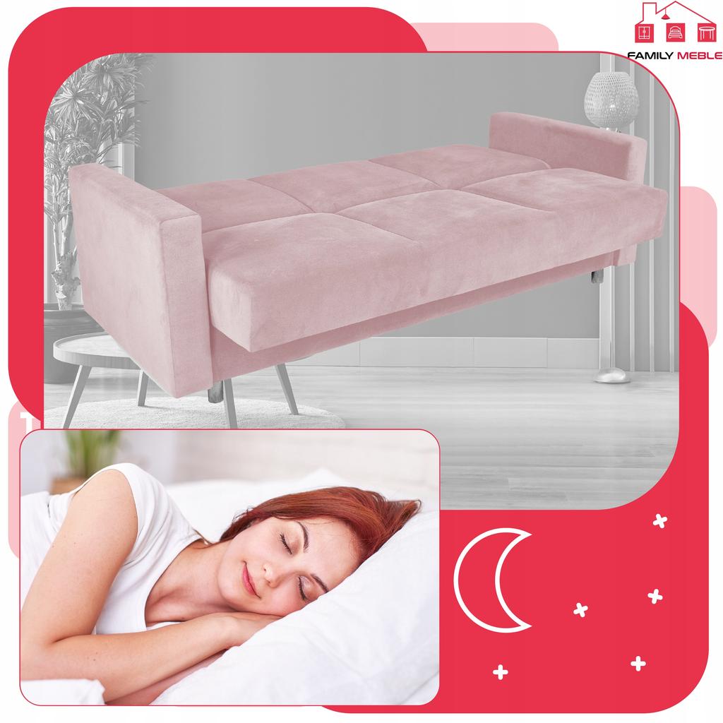 Sofa Sofa Alicja Sofa Bed Bonell Bed Family Furniture Pink